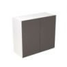 Flatpack Wall Unit J-pull Super Gloss Graphite 800mm - FKKJ0438