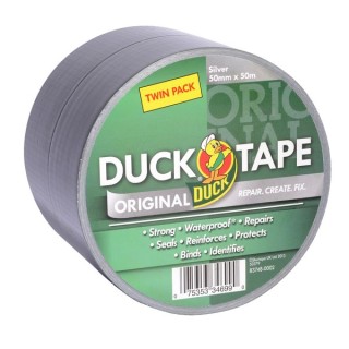 Duck Tape Original Twin Pack Silver 50mm x 50M