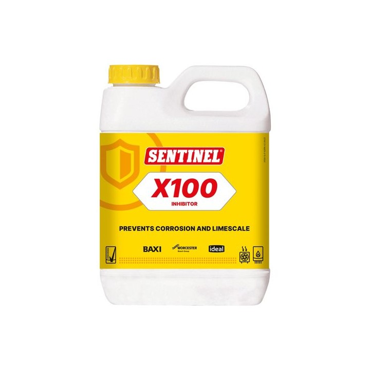 Sentinel X100 Central Heating System Scale Inhibitor Cleaner 1L X100L-12X1L-GB