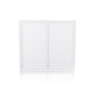 Rytons Building Products Ltd '9 x 9' Louvre Ventilator with Flyscreen - White