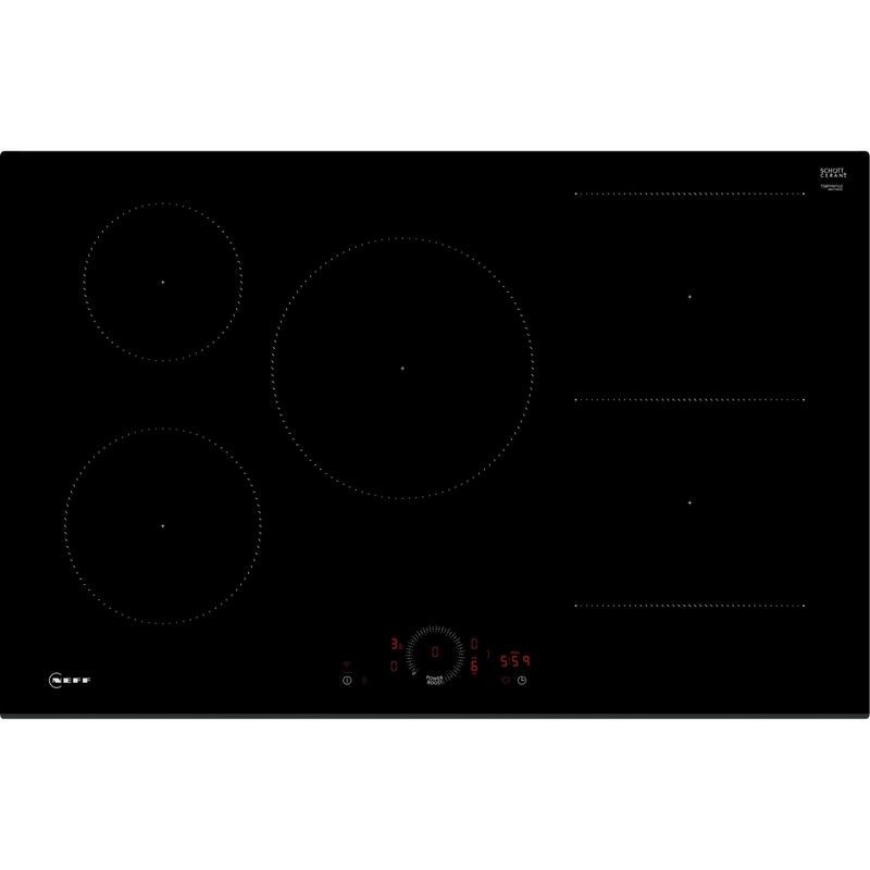 NEFF N70 Home Connect Twist Touch Combi Induction Hob Black Glass 80cm - T58FHW1L0
