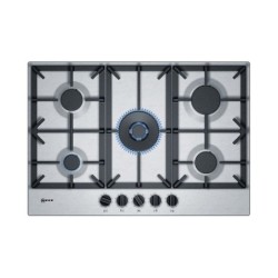 NEFF N70 5 Burner Gas Hob with Cast Iron Pan Supports Stainless Steel 75cm - T27DS59N0