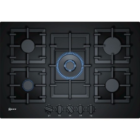 NEFF N70 Five Burners Gas Hob On Tempered Glass Black 75cm - T27CS59S0