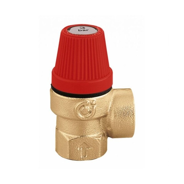Caleffi Altecnic 311430 Female x Female Thread 3 Bar Safety Relief Valve 1/2 in