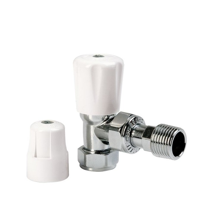 Altecnic 410410 Ltc Eclipse Angled Manual Radiator Valve 10mm Wheel Head & Lockshield Caps