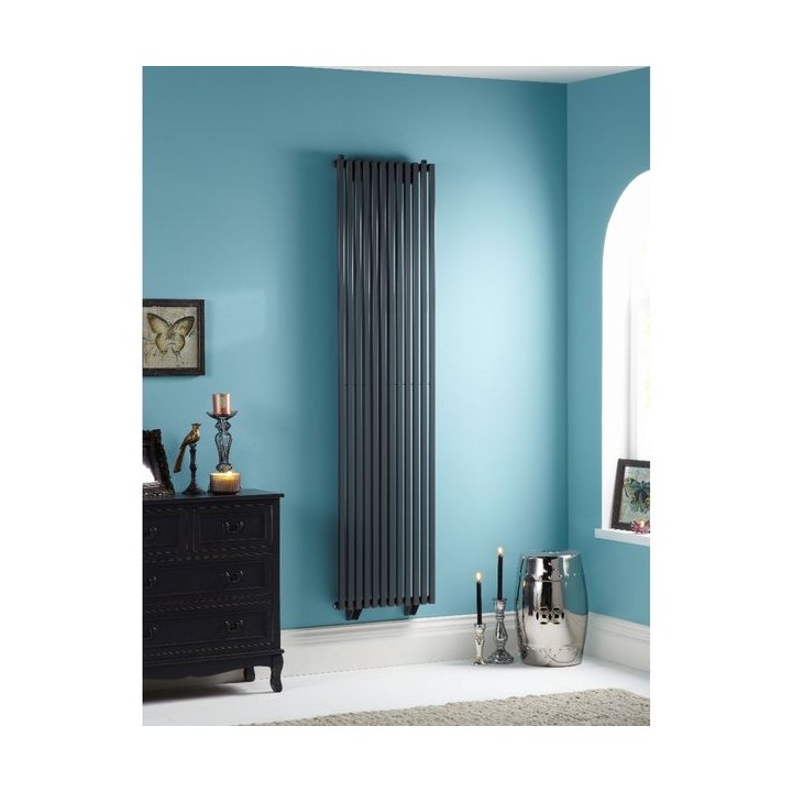 Oxfordshire Vertical Gun Metal Radiator 1800mm x 465mm