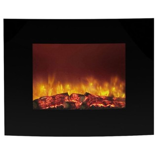 Be Modern Quattro 2kW Wall Mountedelectric Fire Black 35130