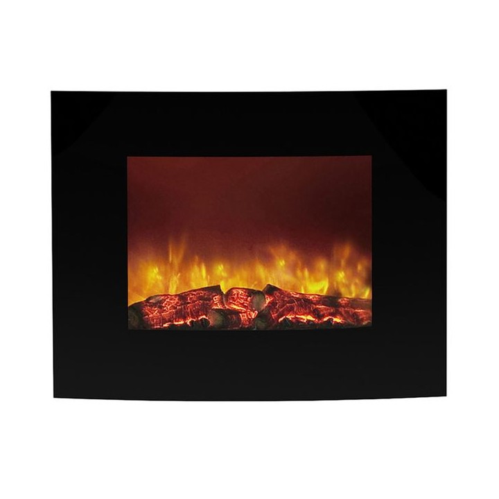Be Modern Quattro 2kW Wall Mountedelectric Fire Black 35130