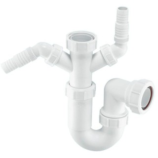 McAlpine WM11 Sink P Trap & 2 Nozzles 38mm