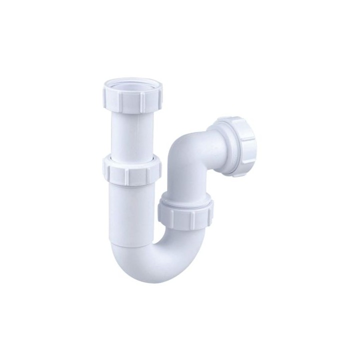 Wavin Osma Waste adjustable tubular P trap 75mm seal 32mm white