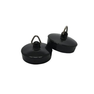 4Trade 1-1/2in Black Basin Plug (Pack of 2)