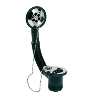 Embrass Peerless 201116 Tidy Plug Bath Waste & Overflow Ball Chain Chrome Plated 1.5in