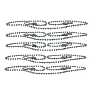 4Trade Bath Ball Chain Chrome 450mm Pack 5