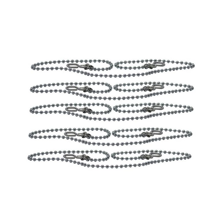 4Trade Bath Ball Chain Chrome 450mm Pack 5