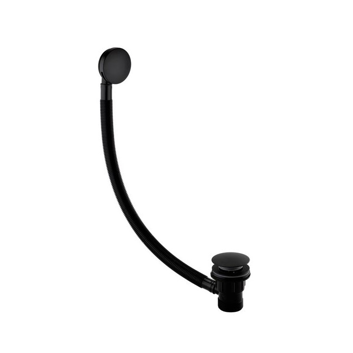 Bristan W BATH03 Round Clicker Bath Waste Black with Overflow