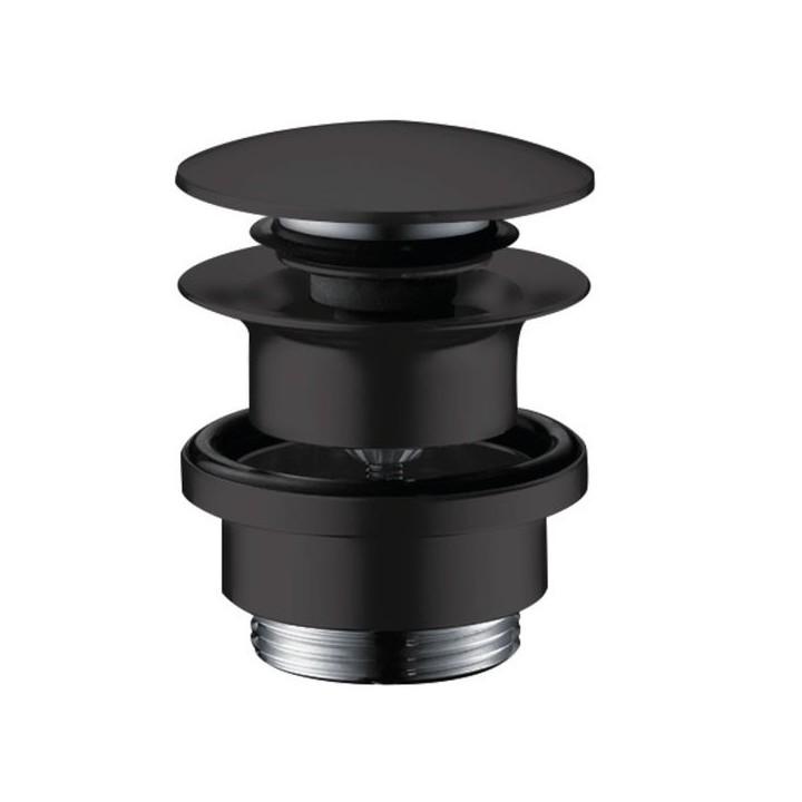 Hansgrohe Waste set brass push-open for basin & bidet mixers - Matt Black - 50100670