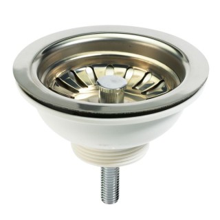 Peerless Waste Basket Strainer 3.5 Stainless Steel Without Overflow