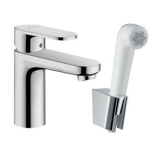 Hansgrohe Vernis Blend Single lever basin mixer 100 with bidet spray & shower hose 160cm - Chrome - 71215000