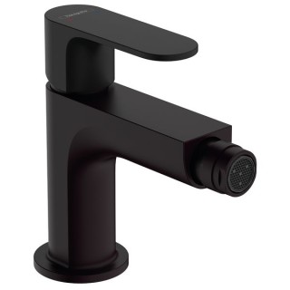 Hansgrohe Rebris S Single lever bidet mixer with metal pop-up waste set - Matt Black - 72212670