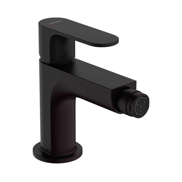 Hansgrohe Rebris S Single lever bidet mixer with metal pop-up waste set - Matt Black - 72212670