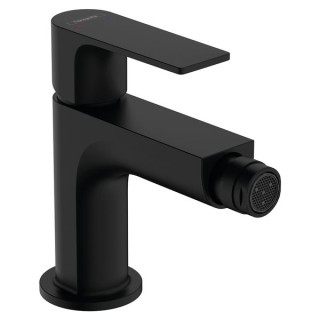 Hansgrohe Rebris E Single lever bidet mixer with metal pop-up waste set - Matt Black - 72213670