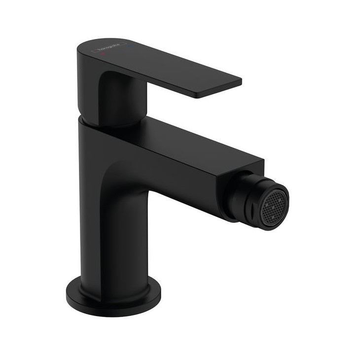 Hansgrohe Rebris E Single lever bidet mixer with metal pop-up waste set - Matt Black - 72213670