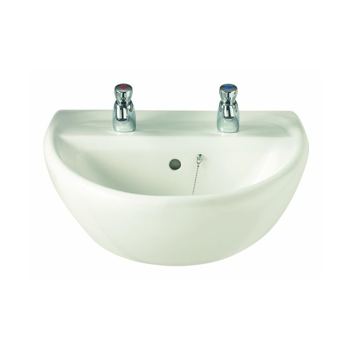 Twyford AV4321WH Avalon 1 Tap Hole Basin 600 x 500mm