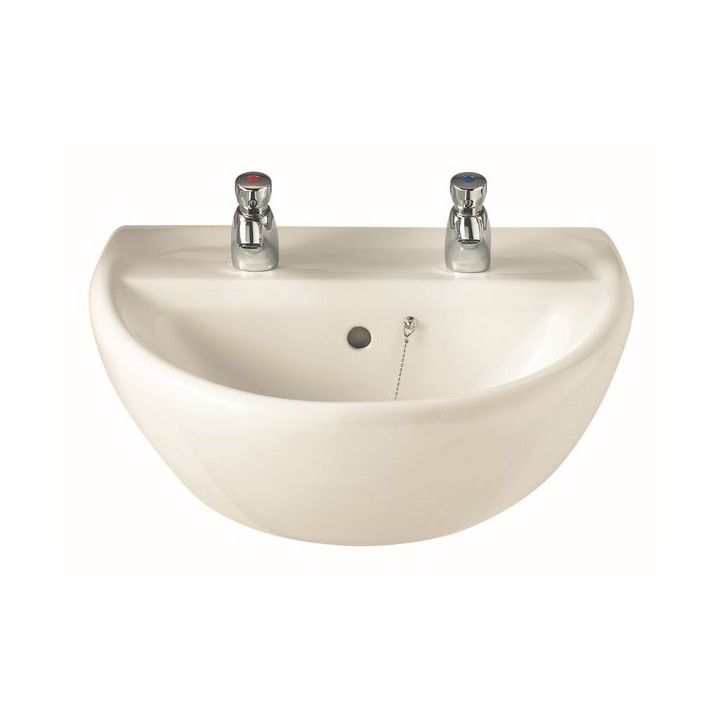 Twyford AV4322WH Avalon 2 Tap Hole Basin 600 x 500mm