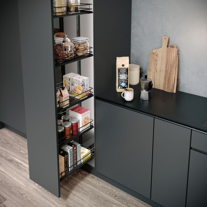 300 mm Larder Pull Out Mechanism with Solid Baskets