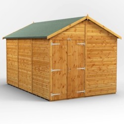 12 x 8 Power Windowless Apex Double Doors