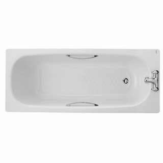 Twyford Celtic Steel Bath White 1600 x 700mm BS1272WH