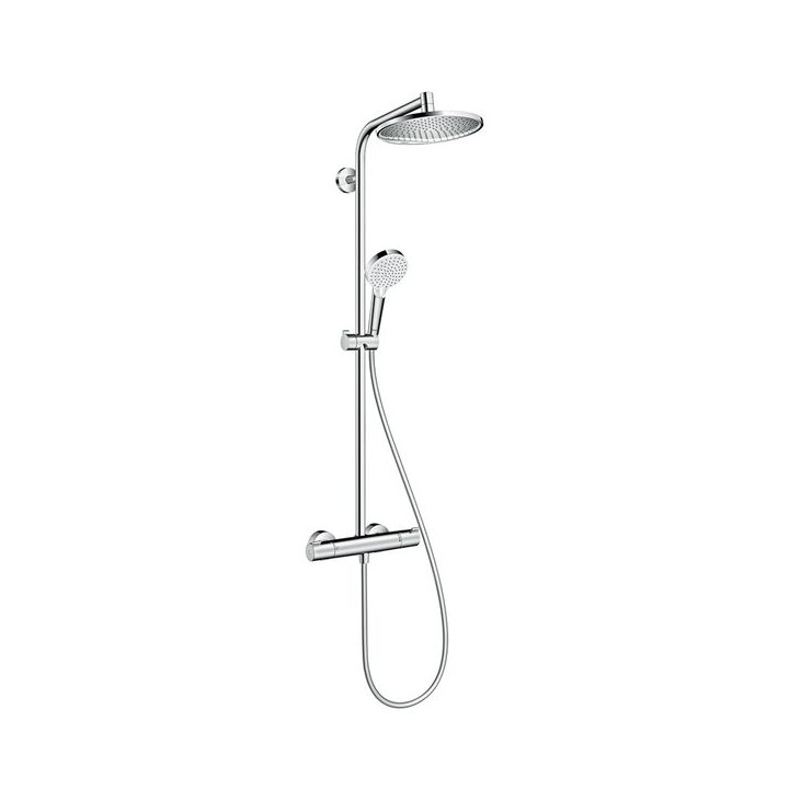 Hansgrohe Crometta S Showerpipe 240 1jet with thermostatic shower mixer Chrome 27267000