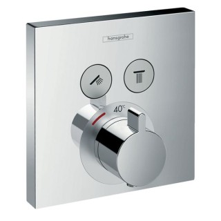 Hansgrohe ShowerSelect Thermostatic Mixer for Concealed Installation for 2 Outlets Chrome 15763000