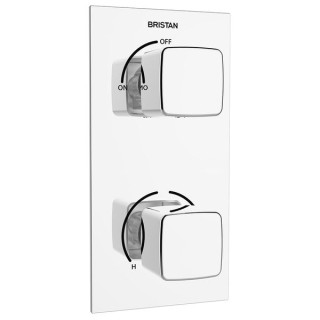 Bristan COB SHCVO C Cobalt Recessed Thermostatic Dual Control Shower Valve Chrome