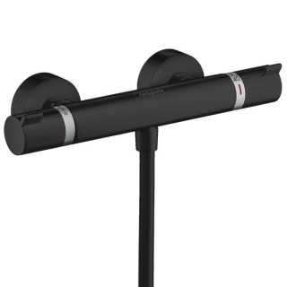 Hansgrohe Ecostat Thermostatic Shower Mixer Comfort - Matt Black - 13116670