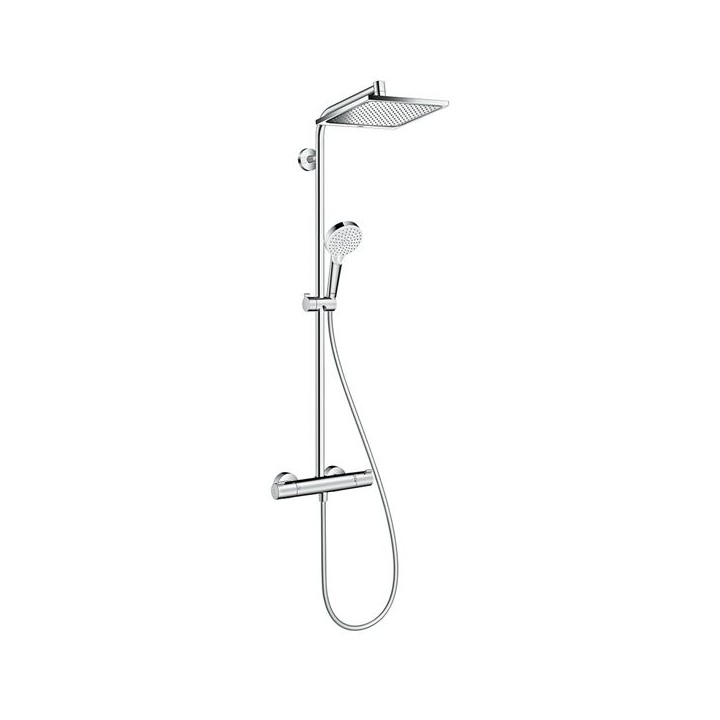 Hansgrohe Crometta E Showerpipe 240 1jet with thermostatic shower mixer Chrome 27271000