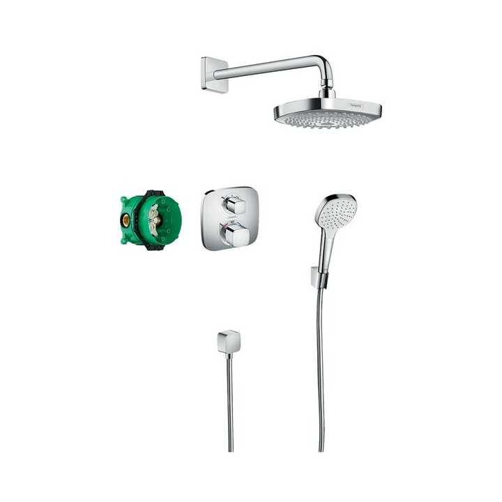 Hansgrohe Croma Select E Shower system with Ecostat E thermostatic mixer for concealed installation Chrome 27294000