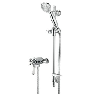 Bristan R2 SHXAR C Regency2 Thermostatic Surface Mounted Shower Valve with Adjustable Riser Chrome