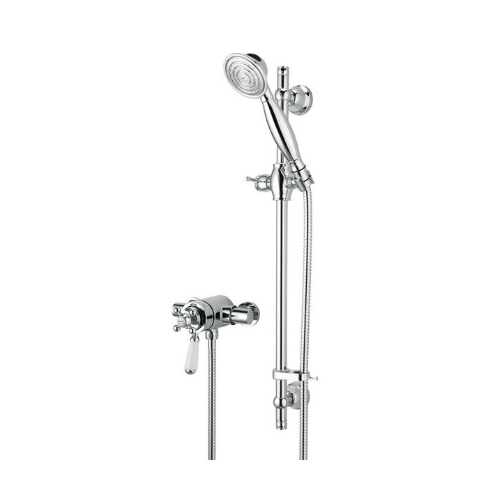 Bristan R2 SHXAR C Regency2 Thermostatic Surface Mounted Shower Valve with Adjustable Riser Chrome