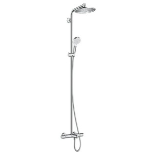 Hansgrohe Crometta S Showerpipe 240 1jet with thermostatic bath mixer - Chrome - 27320000