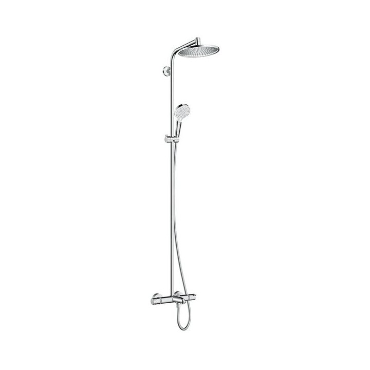 Hansgrohe Crometta S Showerpipe 240 1jet with thermostatic bath mixer - Chrome - 27320000