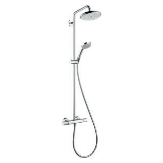 Hansgrohe Croma Showerpipe 220 1jet with thermostatic shower mixer Chrome 27185000