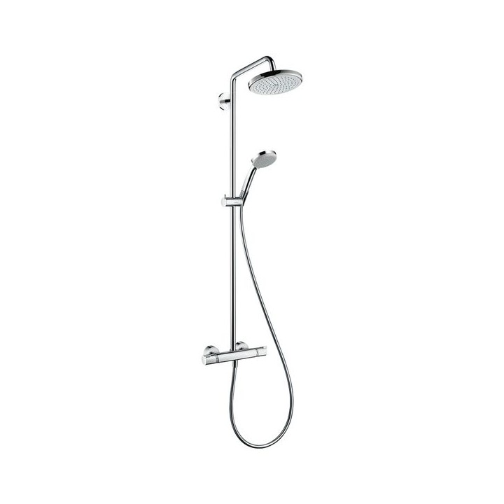 Hansgrohe Croma Showerpipe 220 1jet with thermostatic shower mixer Chrome 27185000