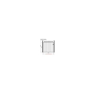 Saxon Low Flat Top Single Metal Gate 914mm GAP x 950mm High Zinc & Powder SAZP05/3