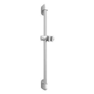 Chrome & White Shower Riser Rail 650mm