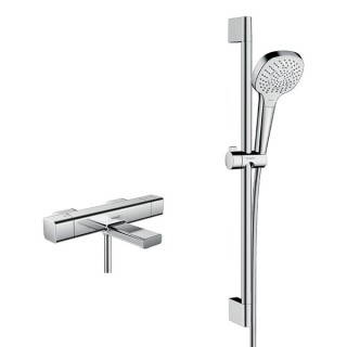 Hansgrohe Ecostat E Combi Set 0.65m with Croma Select E 110 hand shower & bath filler - Chrome - 88102057
