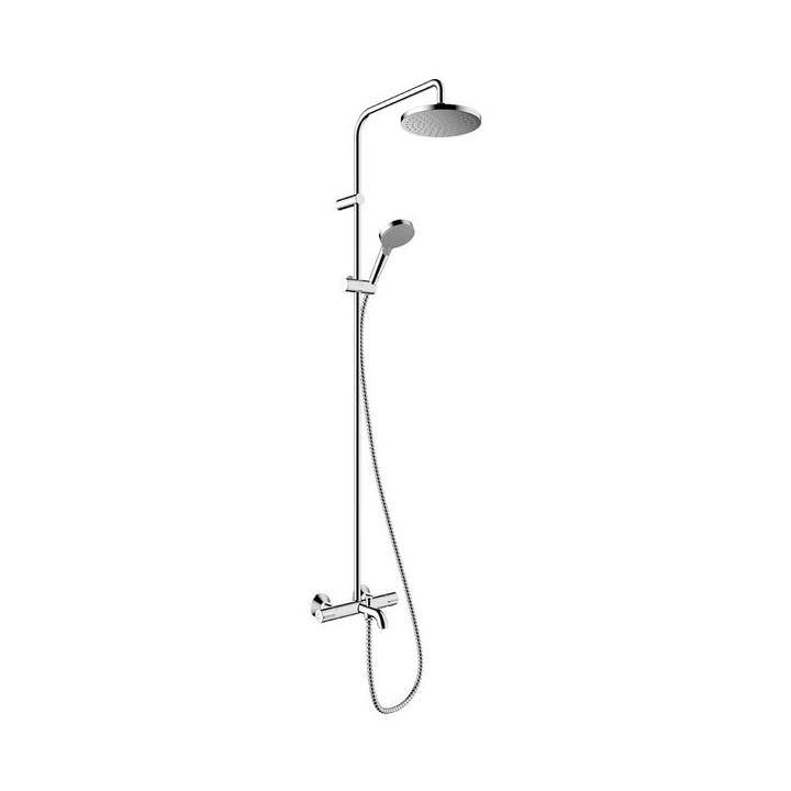 Hansgrohe Vernis Blend Showerpipe 200 1jet EcoSmart With Bath Thermostate Chrome 26079000