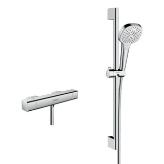 Hansgrohe Ecostat E Combi Set 0.65m with Croma Select E 110 hand shower - Chrome - 88102056
