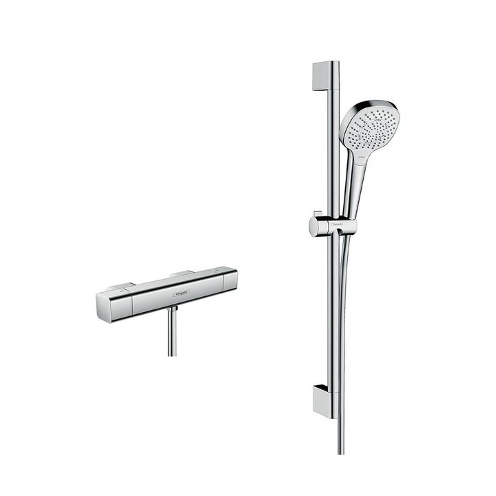 Hansgrohe Ecostat E Combi Set 0.65m with Croma Select E 110 hand shower - Chrome - 88102056