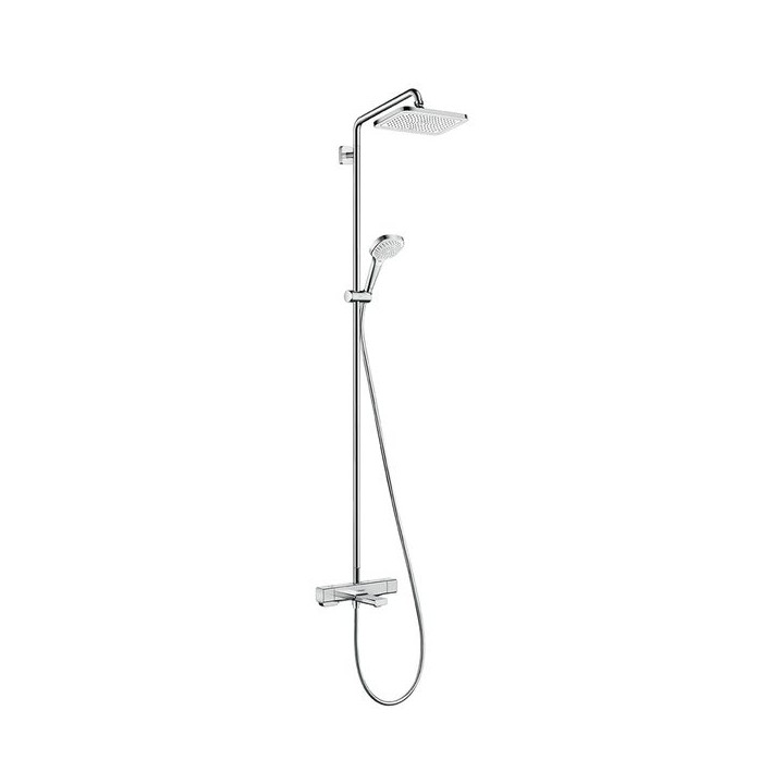 Hansgrohe Croma E Showerpipe 280 1jet with bath thermostat - Chrome - 27687000
